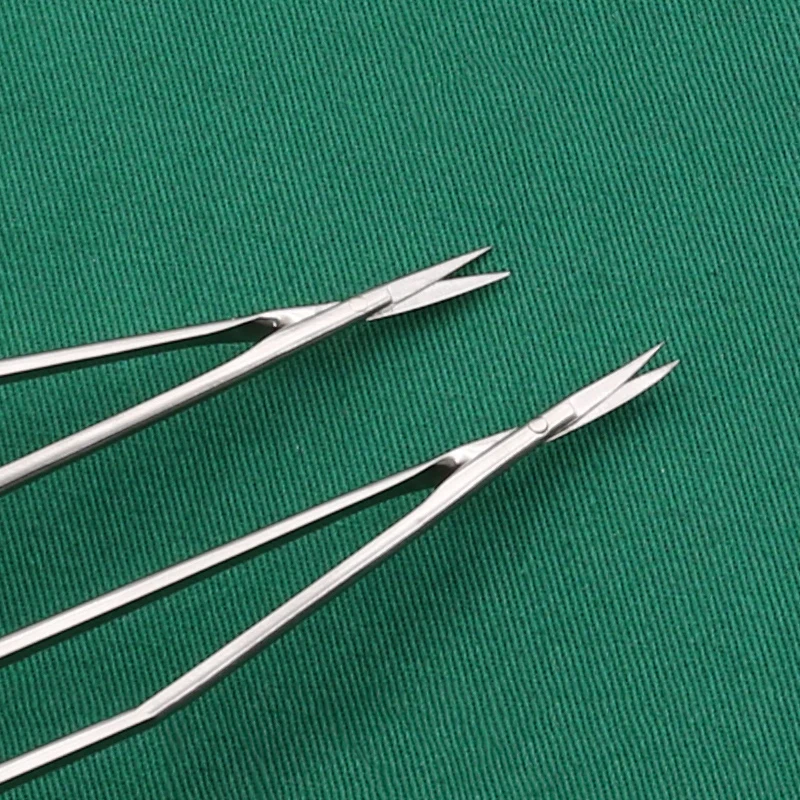 Brain Scissors Neurosurgery Gun-Shaped Scissors Spring Stainless Steel Surgical Scissors Straight Head Elbow Gun-Shaped Scissors