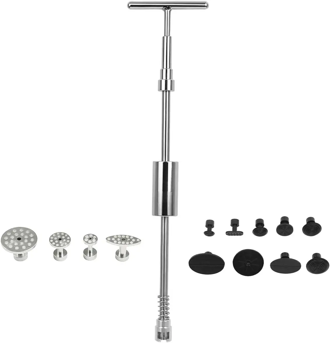 

Инструмент для ремонта вмятин без покраски, 14 шт., набор с Т-образным стержнем и вытягивающими выступами для ремонта повреждений кузова автомобиля