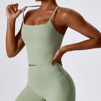 Women Top Sports Bra Thin Push Up Sport Bra Yoga Gym Workout Crop Top Underwear Fitness Tube Top Breathable Beauty Back Bras