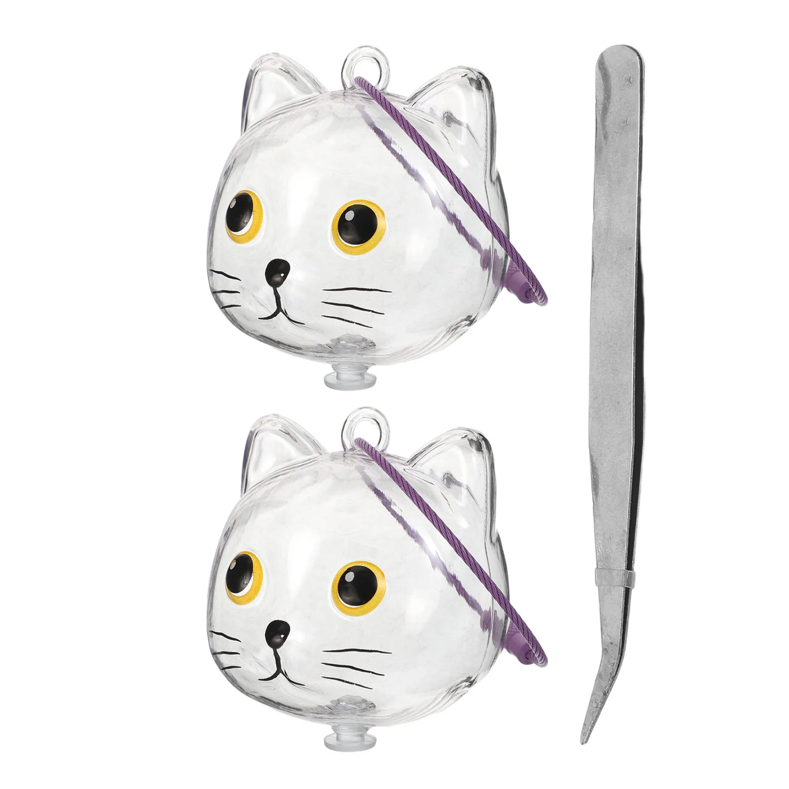 

3Pcs Pet Hair Memorial Keepsake Box Clear Storage Container for Cat Dog Hair Keychain Pendant - Portable Loss Souvenir Travel