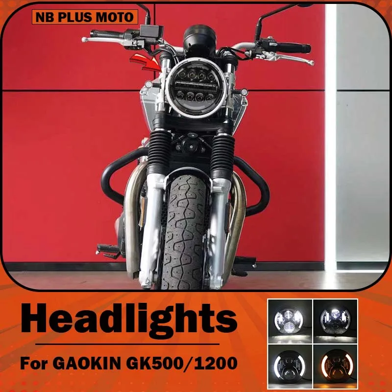 【Premium】For Gaokin GK500 and Gaokin GK1200 retro LED brightening headlight assemblies, non-destructive direct plug installation