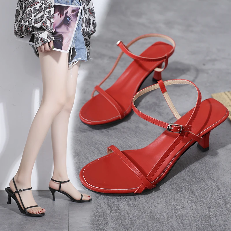 

Pop New Summer Ladies Sandals Fashion Party Dress Ankle Strap Open Toe Thin Heels Women Sandalias Female Luxery Pumps Sandals