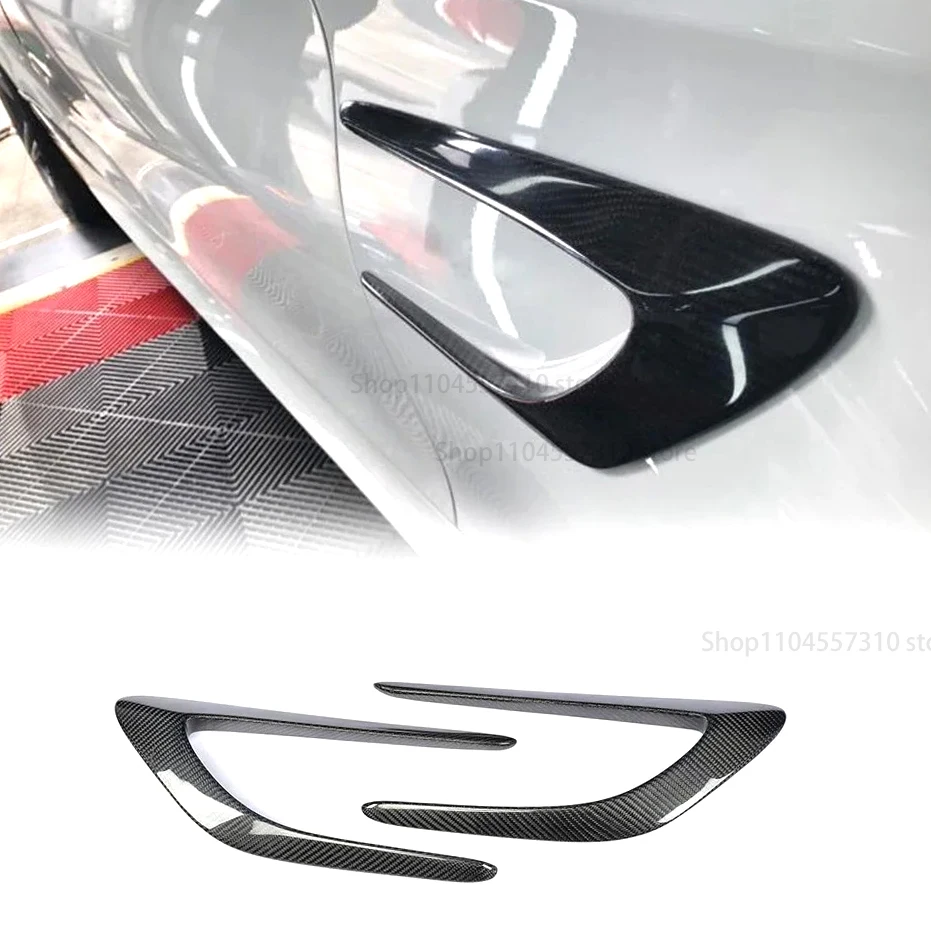 

New！ Carbon Fiber Side Bumper Trims Fender Vents for Mercedes Benz C Class W205 C205 C63 AMG Coupe 2-Door 2015-2017 FRP