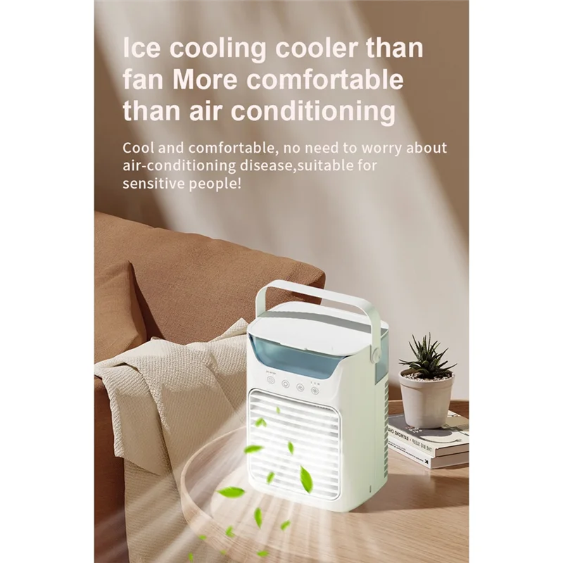 

B07B-Портативные кондиционеры, вентилятор, мини-кондиционер с 3-скоростным охладителем воздуха с увлажнителем для комнаты, спальни, офисного стола Du