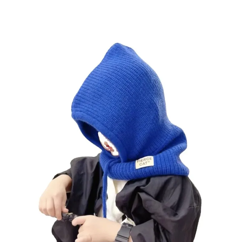 2 3 4 5 6 7 8 Years Old Baby Boys Girls Beanie Cap Super Warm Windproof Winter Balaclava Boonets Cap Knitted Hat Freeshipping