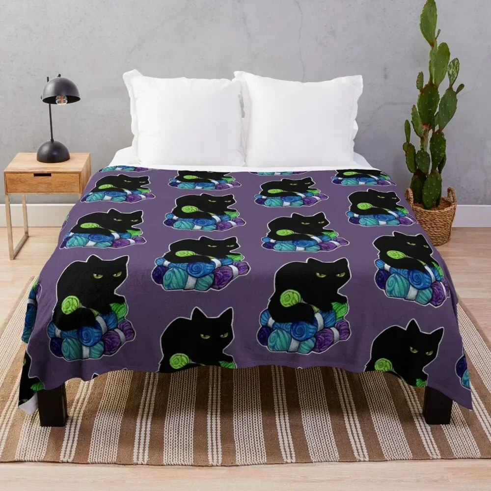 Yarn hoarding void Throw Blanket Fade Resistant Durable Throw Blanket