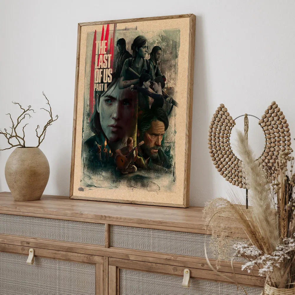 لعبة عتيقة The Last of Us ملصقات قماش اللوحة طباعة غرفة المنزل بار مقهى ديكور جدار ديكور