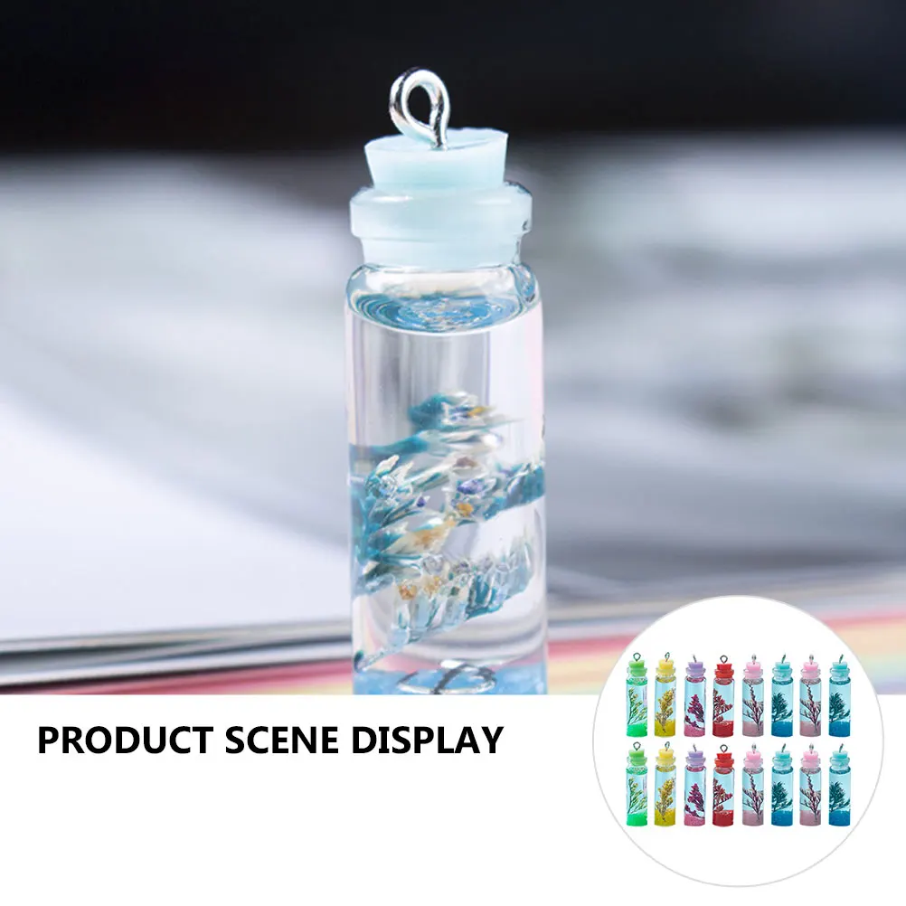 

20pcs Mini Wish Bottle Charms Jewelry Pendant DIY Plastic Material Creative Handmade Gifts Accessories Craft Supplies