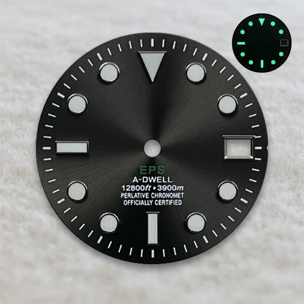 28.5mm S Logo SUB Diving Dial For NH35 Movement Green Luminous High-Quality Gradient Dial Watch Modification Accessories image 4
