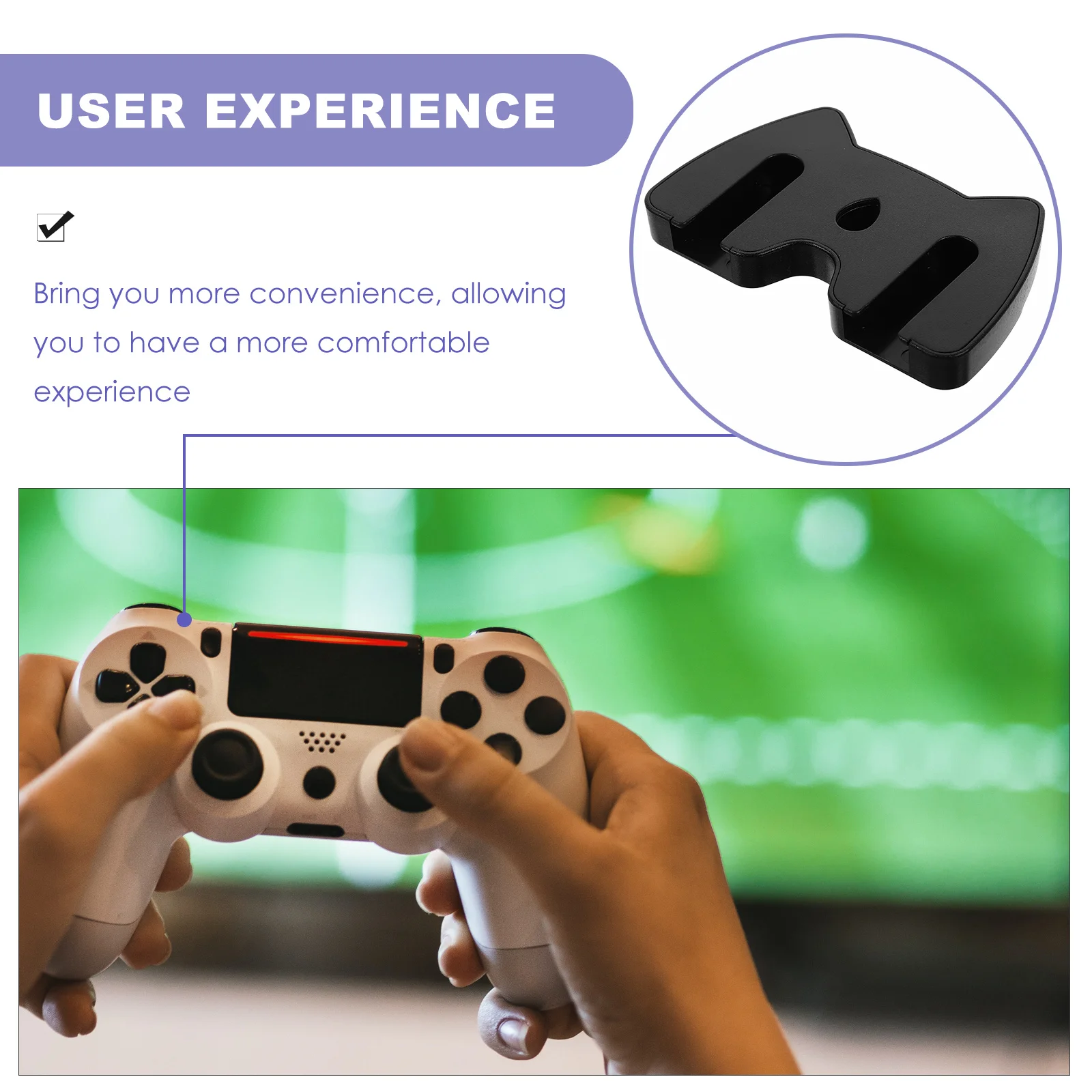 

Game Controller Holder ABS Material Under Table Rack Compact Size Easy Install Storage ganizer for Desk Accessories