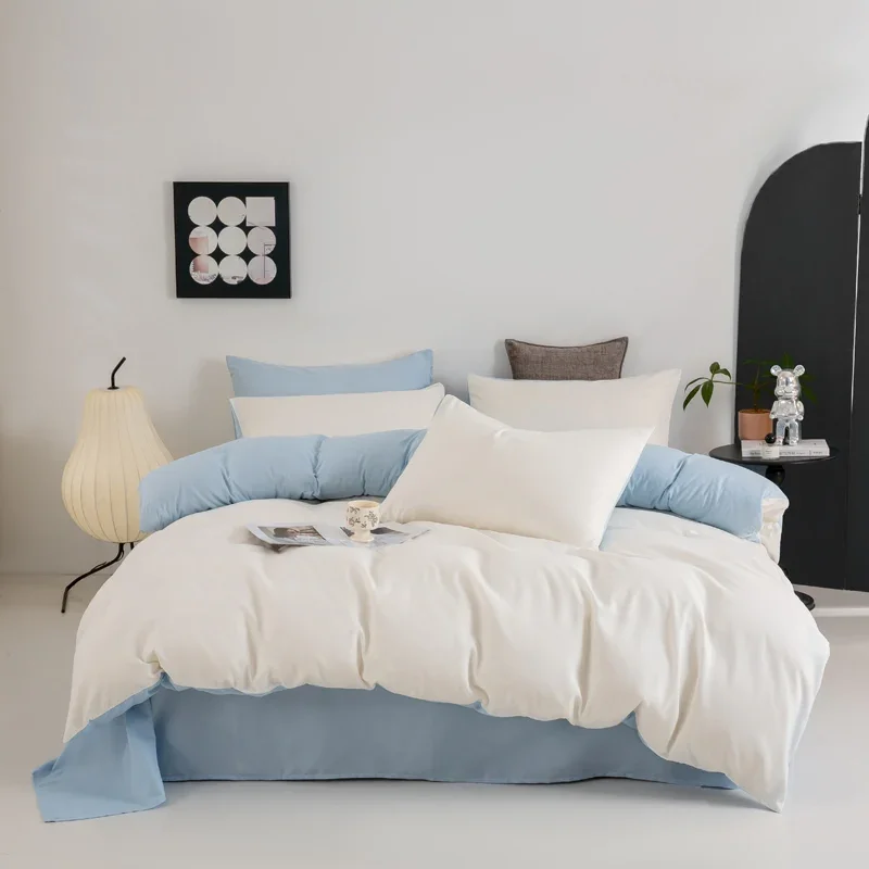 

Сплошной цвет пододеяльник, новый фрезерованный хлопок, односпальная кровать, пододеяльник в Европе, США, популярное, приятное для кожи, 220x240, постельное белье двойного назначения