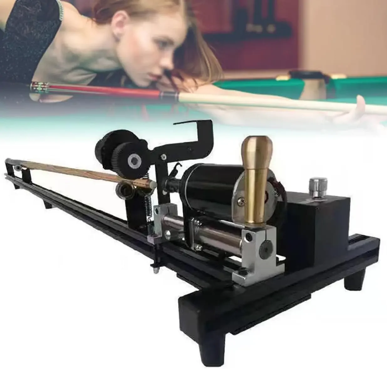 Bilardo bilardo ıstakası tamircisi, çok fonksiyonlu Snooker Cue tamir makinesi, Snooker Cue İpuçları kelepçe onarım aracı, kulüp Straighteni