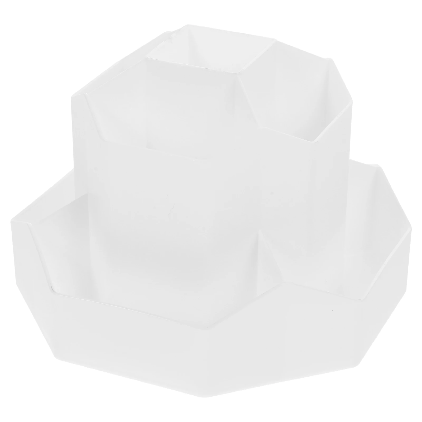 

Rotating Pen Holder Desk ganizer White 360 Degree Stationery Storage Box Multi Compartment Household Pencil Holder Kids