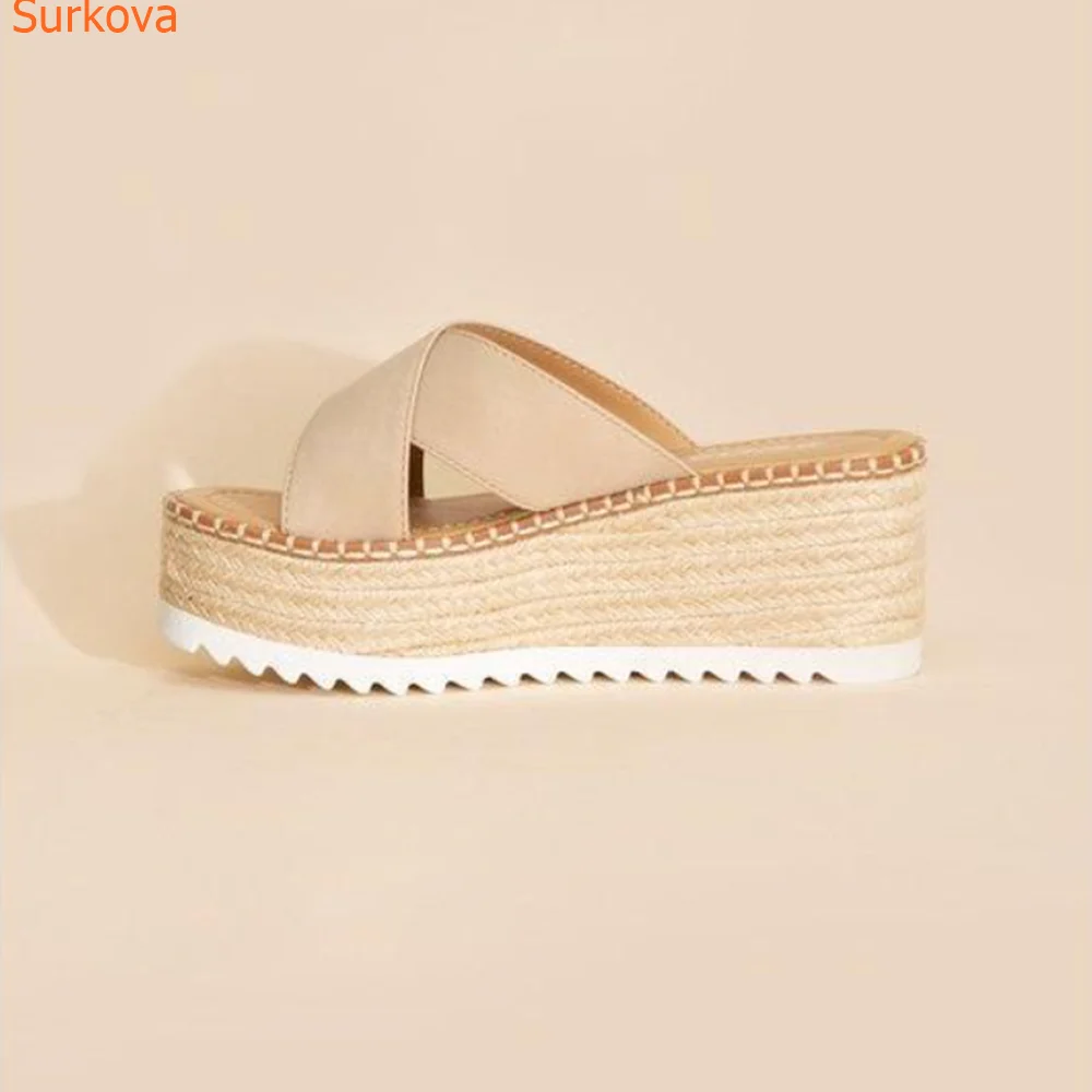 Round Toe Flat With Women Slippers Height Increasing Summer Fashion Casual Comfortable Modern 2023 European New Arrivals Shoes
