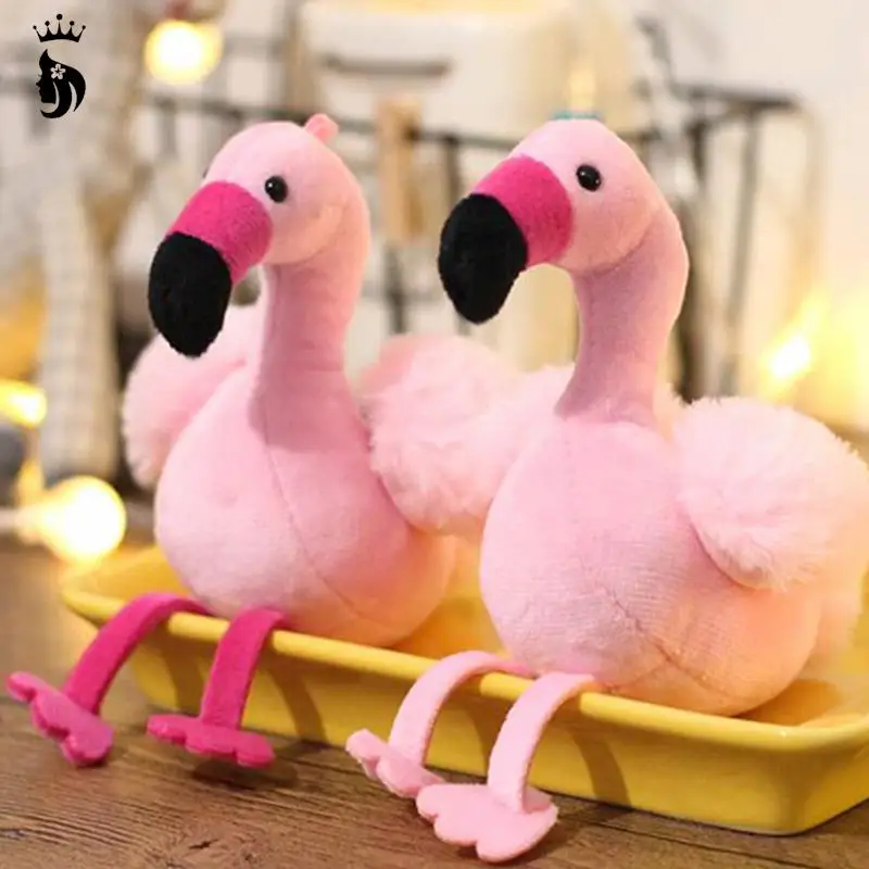 1PC Fluffy Flamingo Keychain Pompom Woman Fur Bag Charms Keyrings Pom Car Pendant Key Ring Holder Jewelry Christmas Random Color