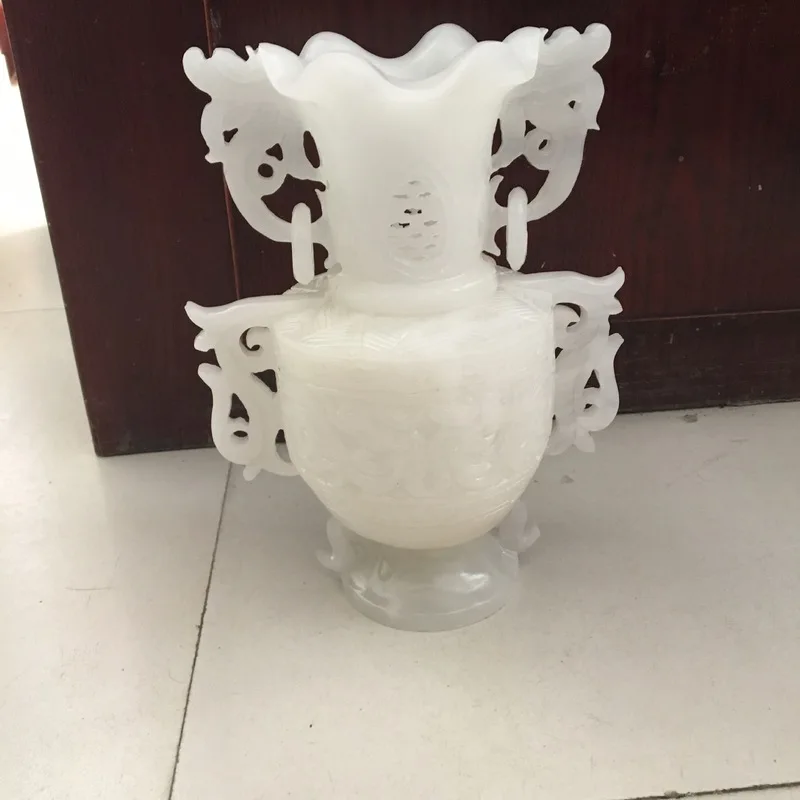 Afghan jade vase Afghan jade wholesale Jade crafts white jade vase Wholesale large jade ornaments