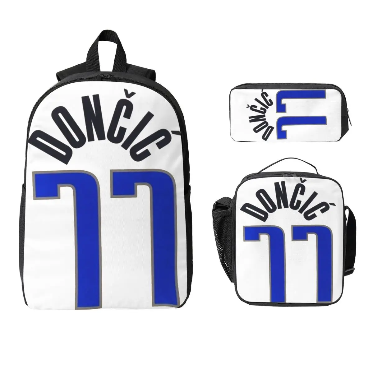 

Luka Doncic Backpack Student Boys Girls BookBag School Bag Computer Shoulder Bags 3ps Insulated Lunch Bag Pencil Case