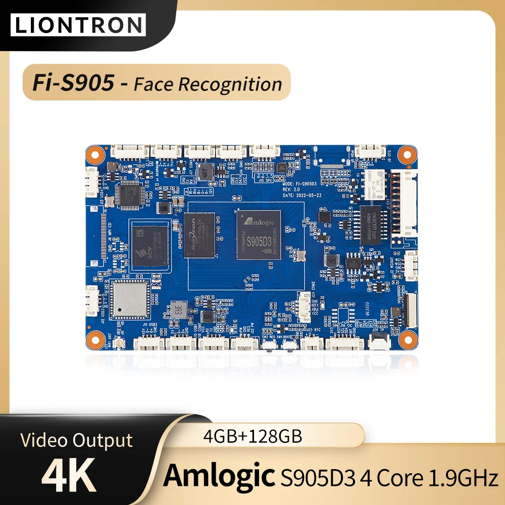 Liotron-Android Miniマザーボード,クアッドコアCPU,Amlogic s905d3,4GB RAM,hdmi mipi開発ボード,顔のアクセス制御