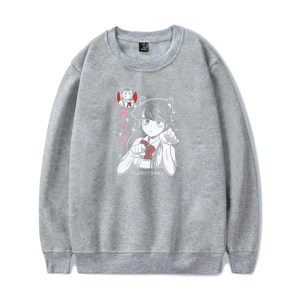 Komi Can't Communicate Anime O-Neck Sweatshirts Women Men Long Sleeve Fashion Pullover Clothes