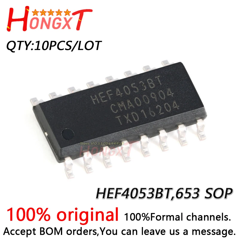 10PCS 100% NEW HEF4053BT,653 SOP.Chipset