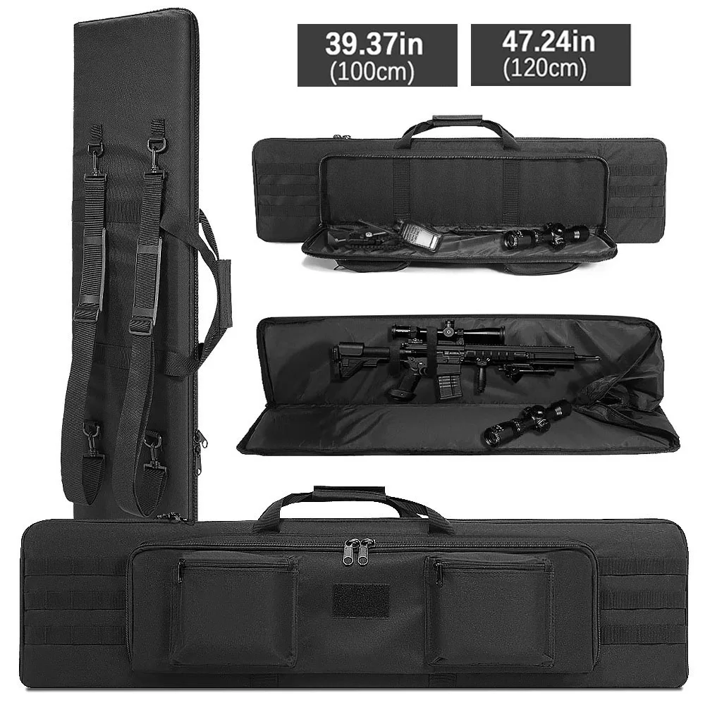 Funda táctica acolchada para rifle con correas de transporte - imagen 4