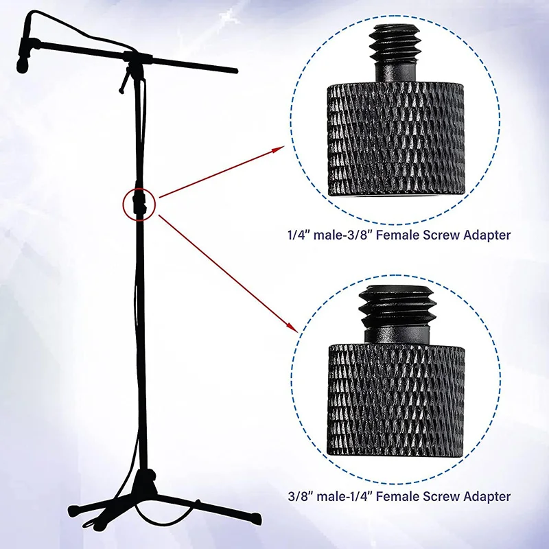 1/4" to 3/8" Male to Female Thread Screw Mount Adapter Mic Stand Thread Adapter Set Camera Flash Tripod Light Stand Adapter image 4