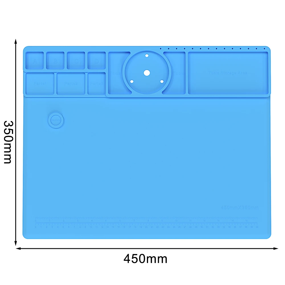 Silicone Soldering Mat TE-711 for Use in Electronics Workshops with Soldering Irons Hot Air Stations and Hand Tools