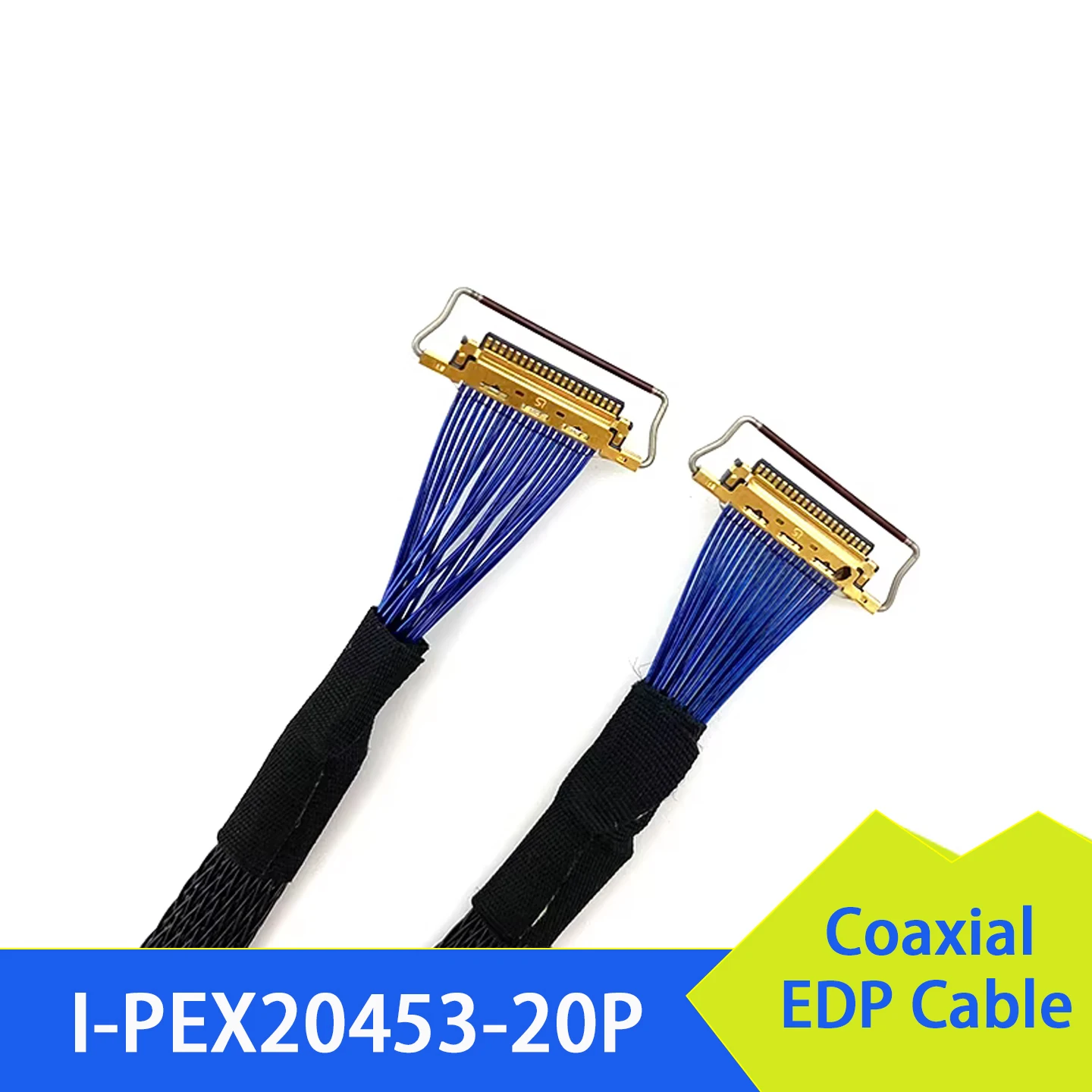 I-PEX20453-20P High-Speed Ultra-Thin Coaxial Cable, Dual-Headed with Pull Rings, EDP Screen Cable, 0.5MM Pitch