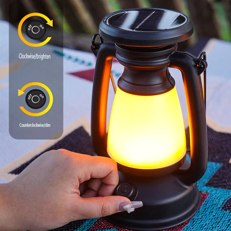 Charging Decoration Retro Horse Light Camping Atmosphere Portable Led Desk Lamp For Outdoor Bar  Light Table Lantern Home Decor