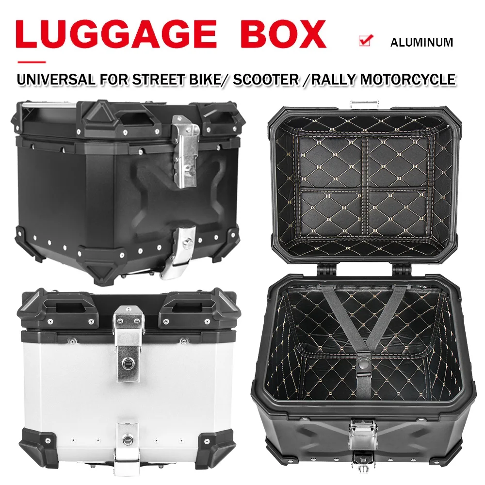 Motorcycle Luggage Box Rear Tail Box Universal Tool Cases 45L 55L 65L Top Case For BMW R1250GS ADV R1300GS R1200GS For Honda