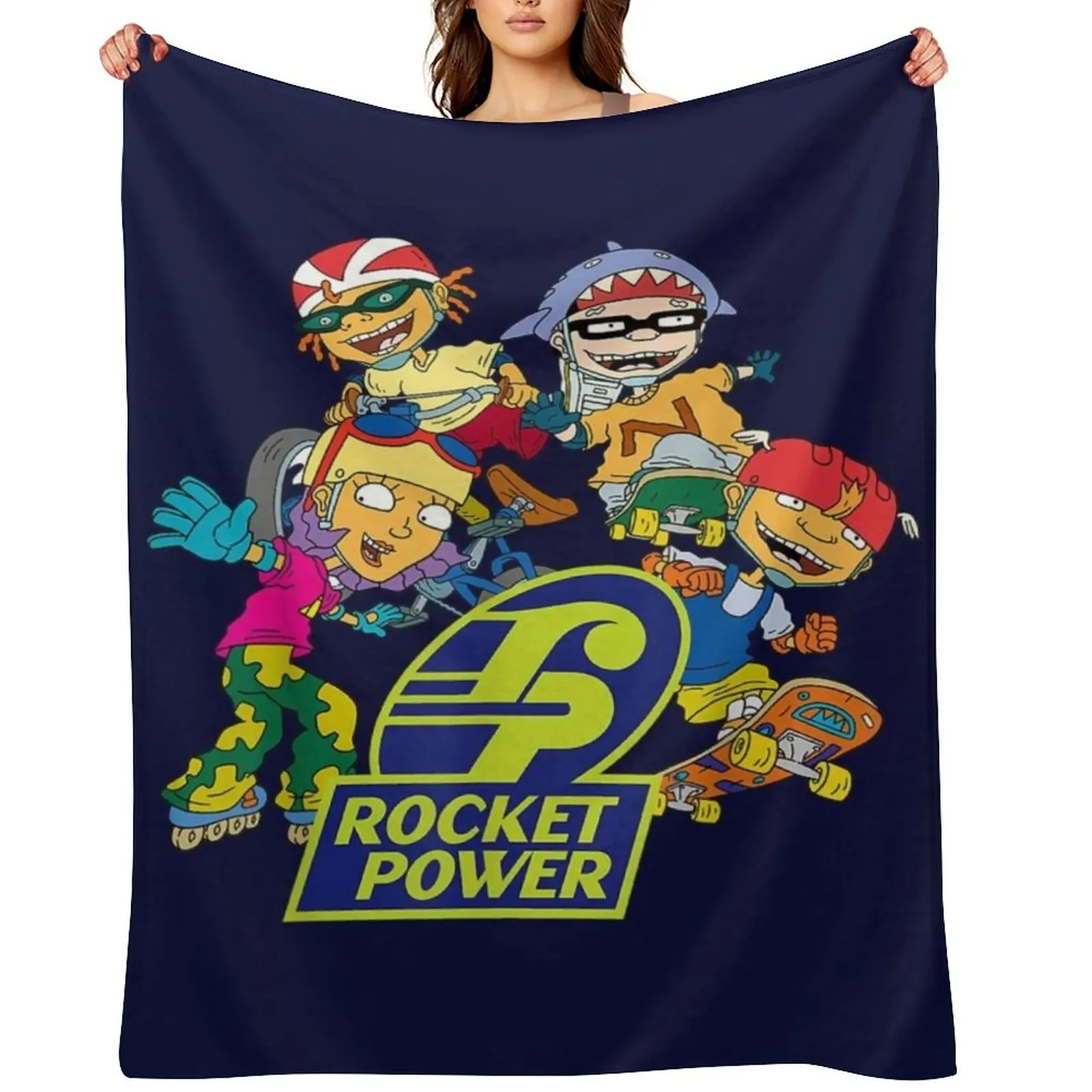 

Nickelodeon Rocket Power Character Throw Blanket Decoratives Plaid on the sofa Sofa Quilt blankets and throws Blankets