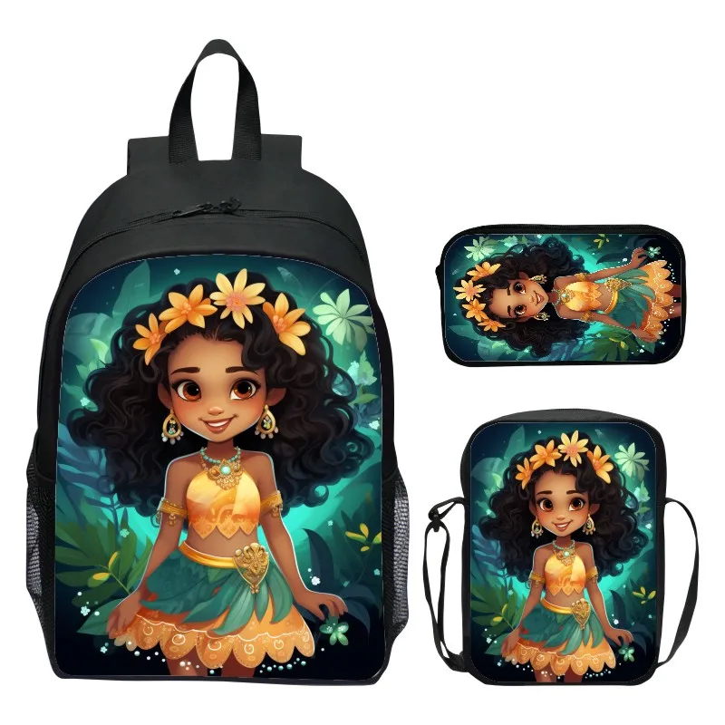 3 pz/set zaino scuola studente di moda ragazza simpatico cartone animato stampato digitale per ragazze zainetto borsa a tracolla da donna per bambini