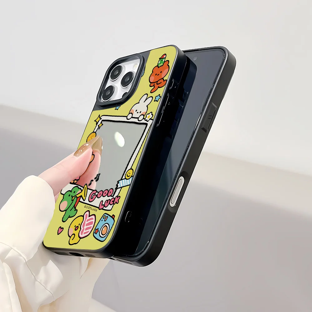 Cute Cartoon Mirror Phone Case For iPhone 17 Pro Max Case iPhone 11 15 Pro 16 14 13 12 17Pro Max Cases Make up Mirror Back Cover - view 6