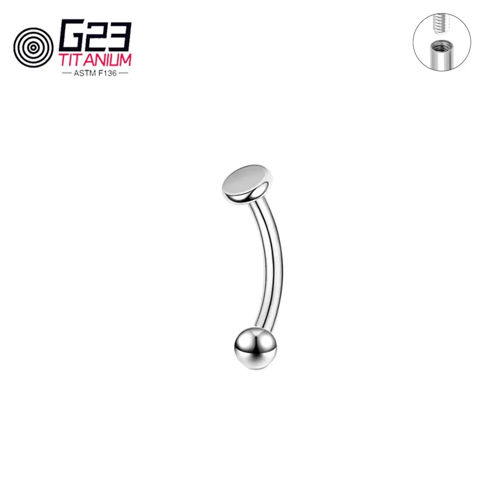 G23 Titanium ASTM-F136 Eyebrow Piercings Body Jewelry Internal thread Star Moon Shape Earrings For Women