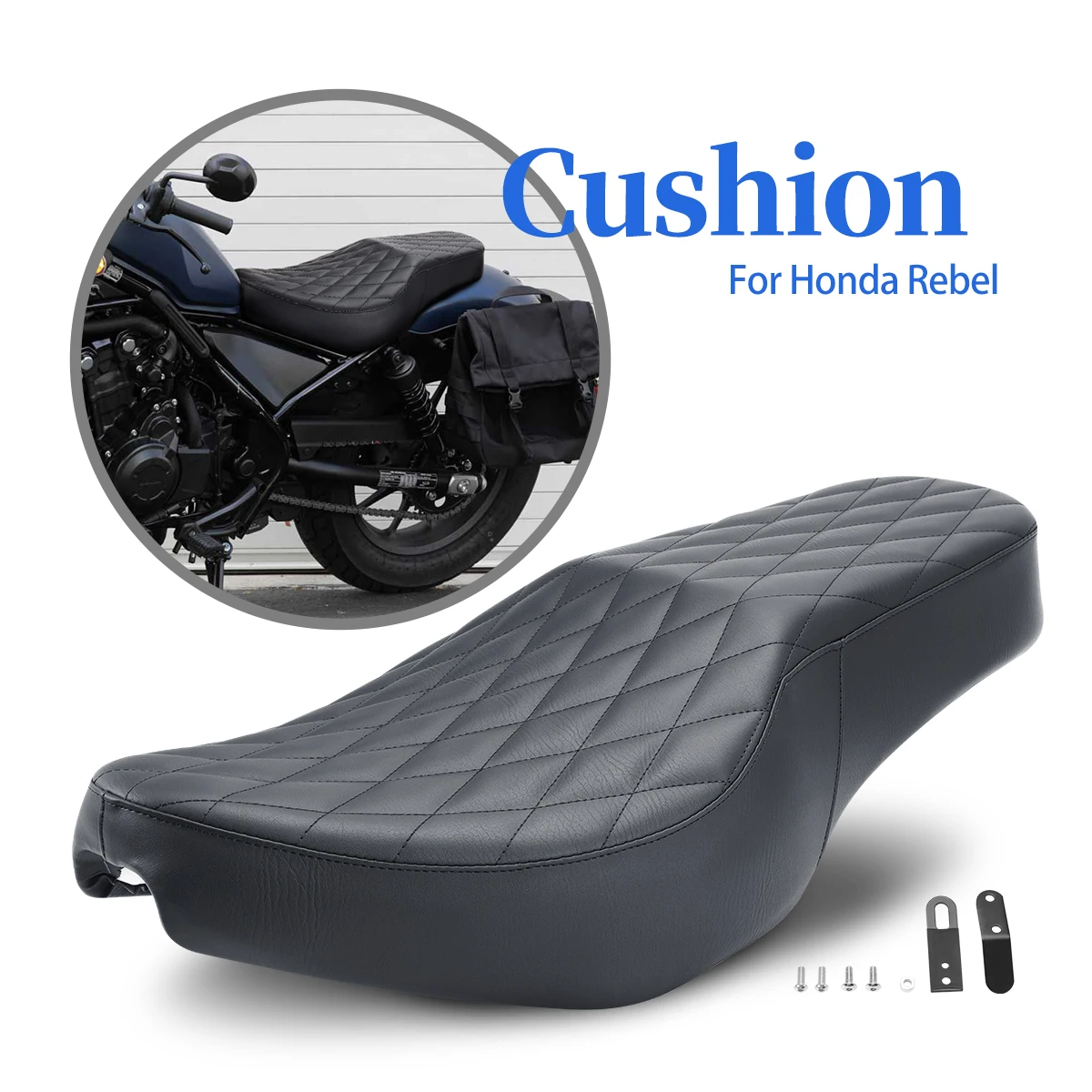 

Motorcycle seat cushion For Honda Rebel CMX300 CMX500 2017 2018 2019 2020 2021 2022 Driver Passenger Seat Pillion Cushion