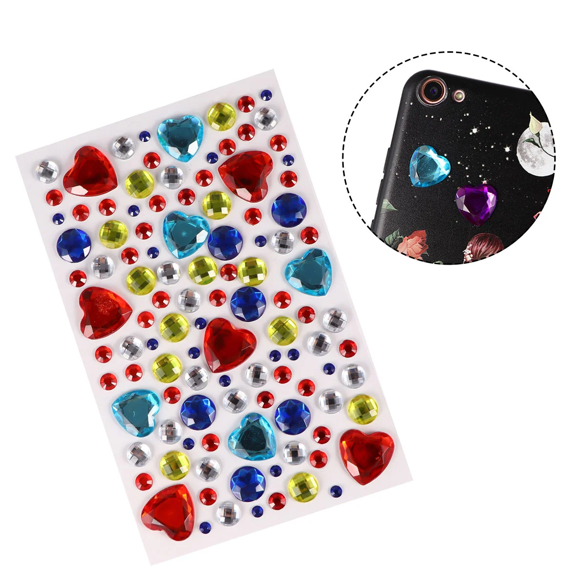 3 Pcs Rhinestone Stickers Acrylic Gems DIY Costume Party Shining Crystal for Kids Rhinestones