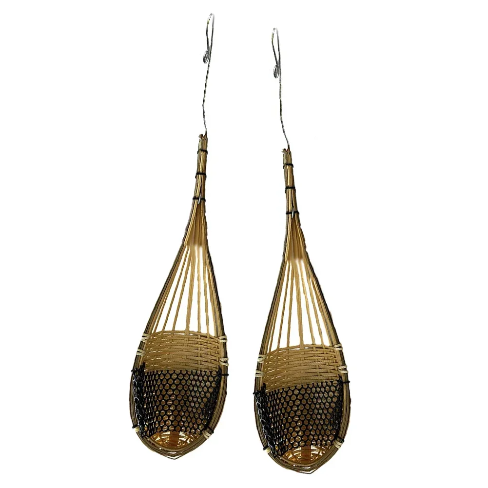 

Handcrafted Bamboo Woven Plant Hanger Create a Unique and Natural Look Suitable for Orchids Succulents and More