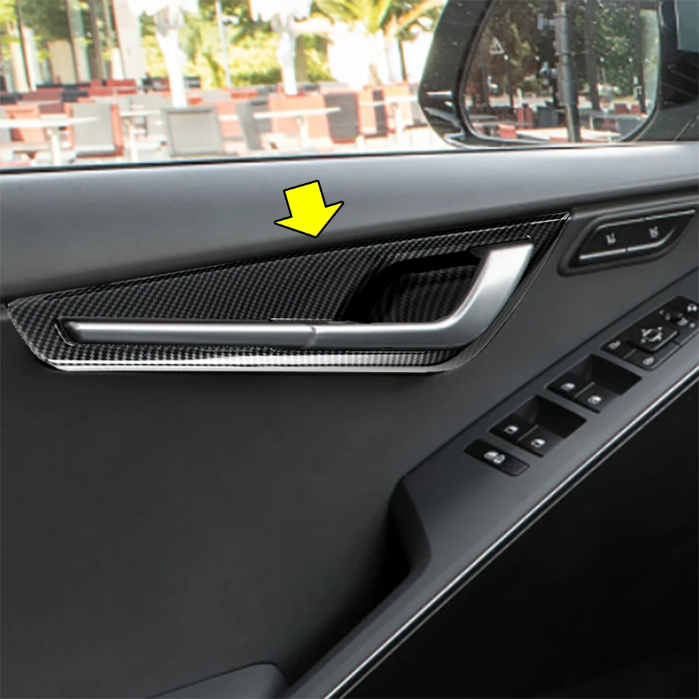 

Accessories For 2022 2023 Kia Niro Interior Door Handle Panel Trim Garnish Carbon Fiber Effect