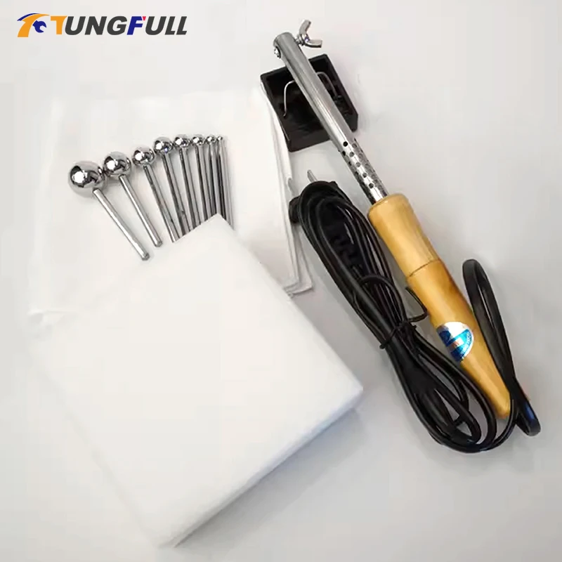 Fabric Flowers Ironing Machine Ironing Tool Set with 8 Heads Soldering Iron Artificial Flower Making Tool 220V