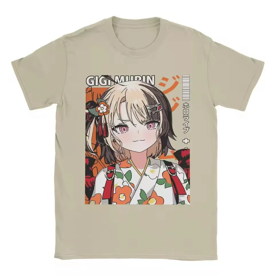 Gigi Murin in Kimono Men's T Shirts Funny Tees Short Sleeve Round Collar T-Shirt Cotton Big Size Clothes