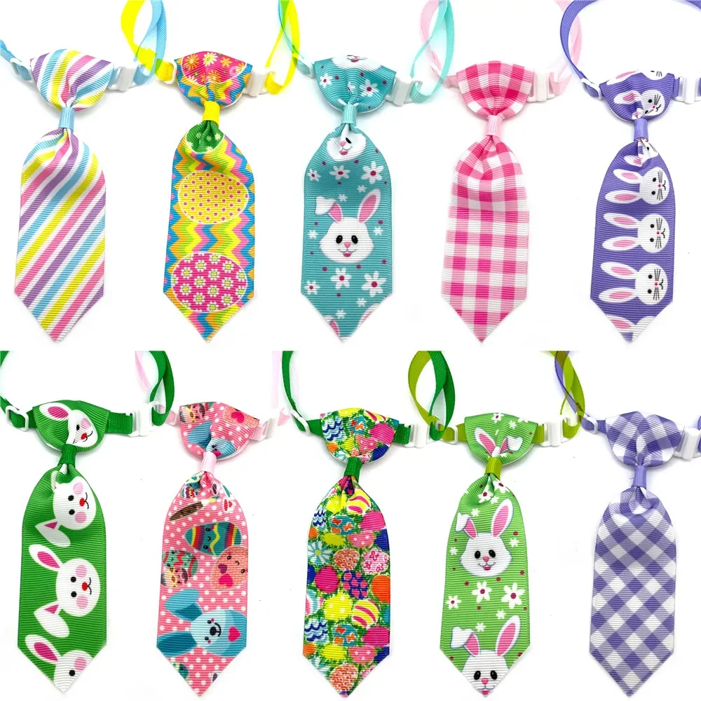 50/100pcs Easter Bow Tie Eggs Rabbit Style Puppy Dog Supplies Pet Dog Bowtie Small Dog Cat Bowtie Grooming Accessories