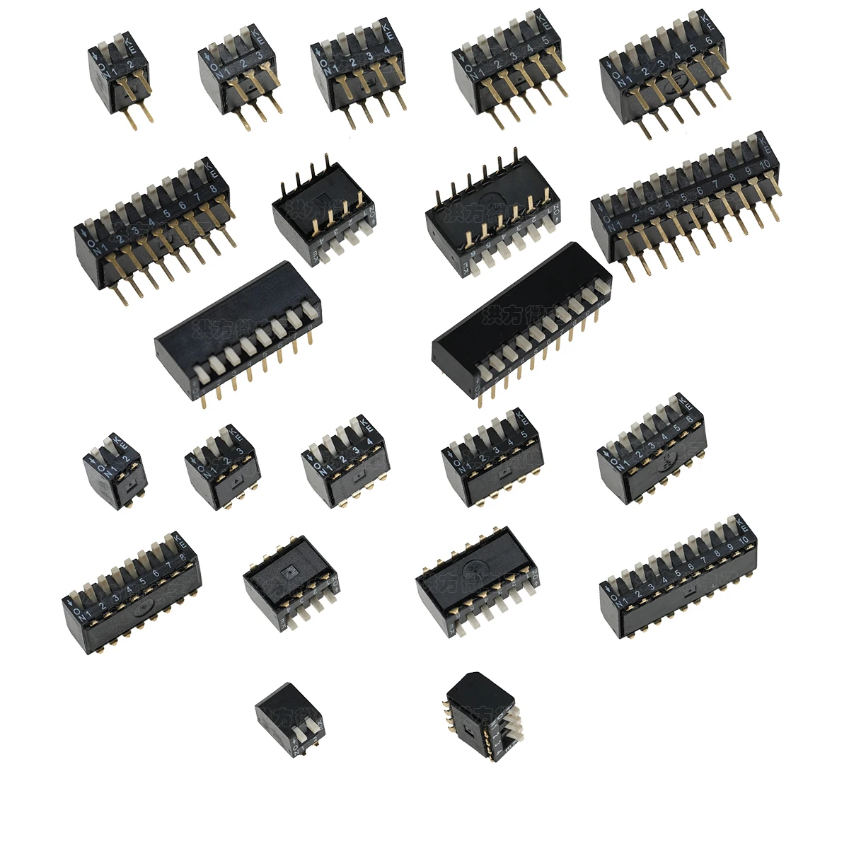 NEW ORIGINAL KE GULLWING PC PIN DIP SWITCH PIANO KEY PITCH 2.54mm BLACK IN-LINE SMD 2 3 4 5 6 8 10 BITS 4 6 8 10 12 16 20 P pin