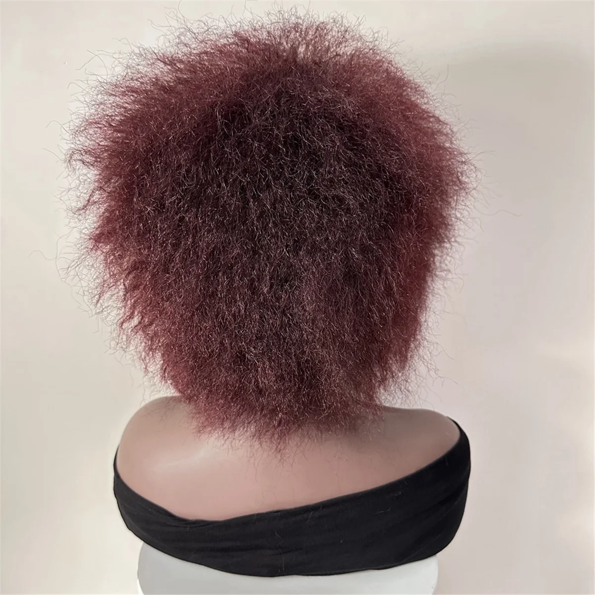 A72Z Perruques courtes bouclées pour femmes Perruque afro Perruque afro bouclée courte noire naturelle, B