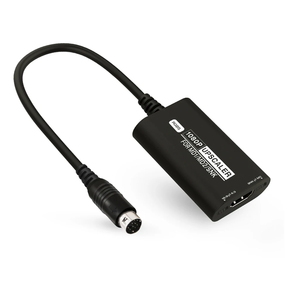 

HDMI-compatible Converter RGBS HDMI-compatible Adapter 16/9 4/3 HD Video Converter with Aspect Ratio Switch for MD1 MD2 SNK