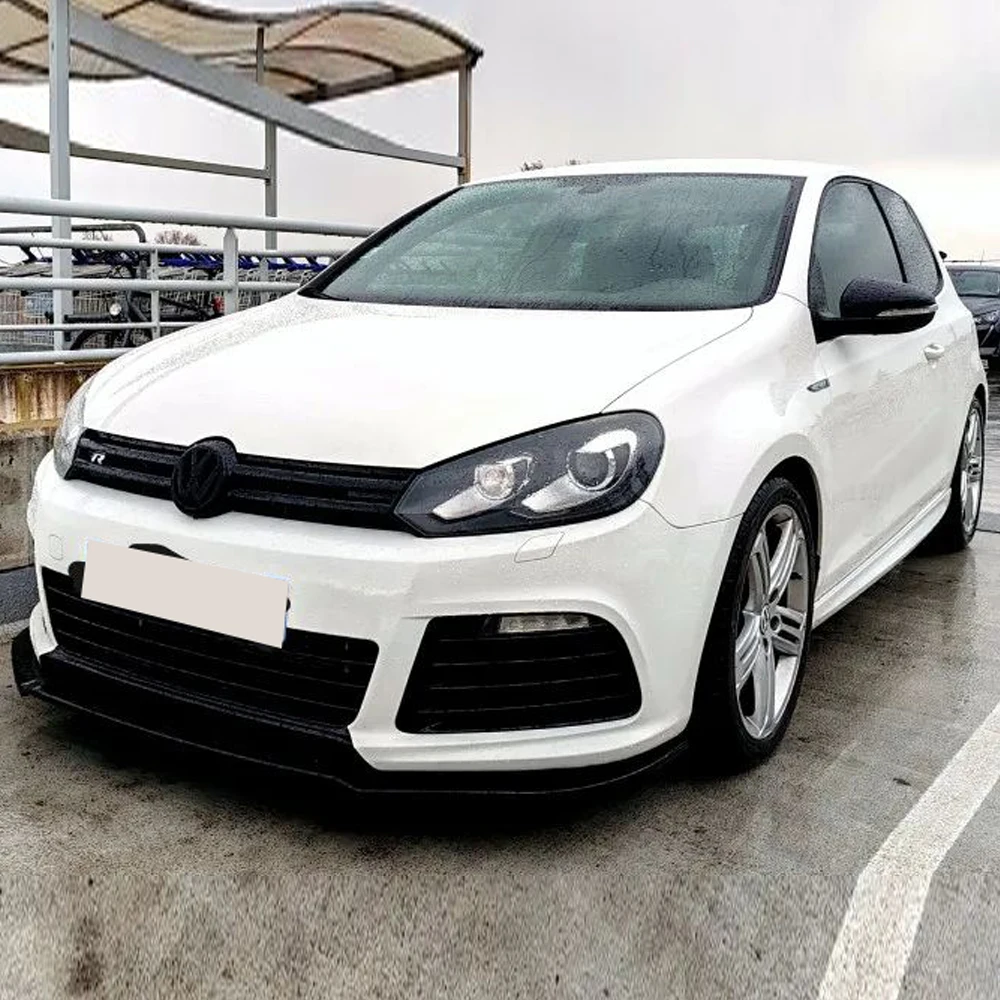 

Для VW Golf 6 MK6 R R20 2008-2013 Автомобильный передний бампер Сплиттер для губ Диффузор Спойлер Защитный комплект для кузова Тюнинг Глянцевый черный ABS