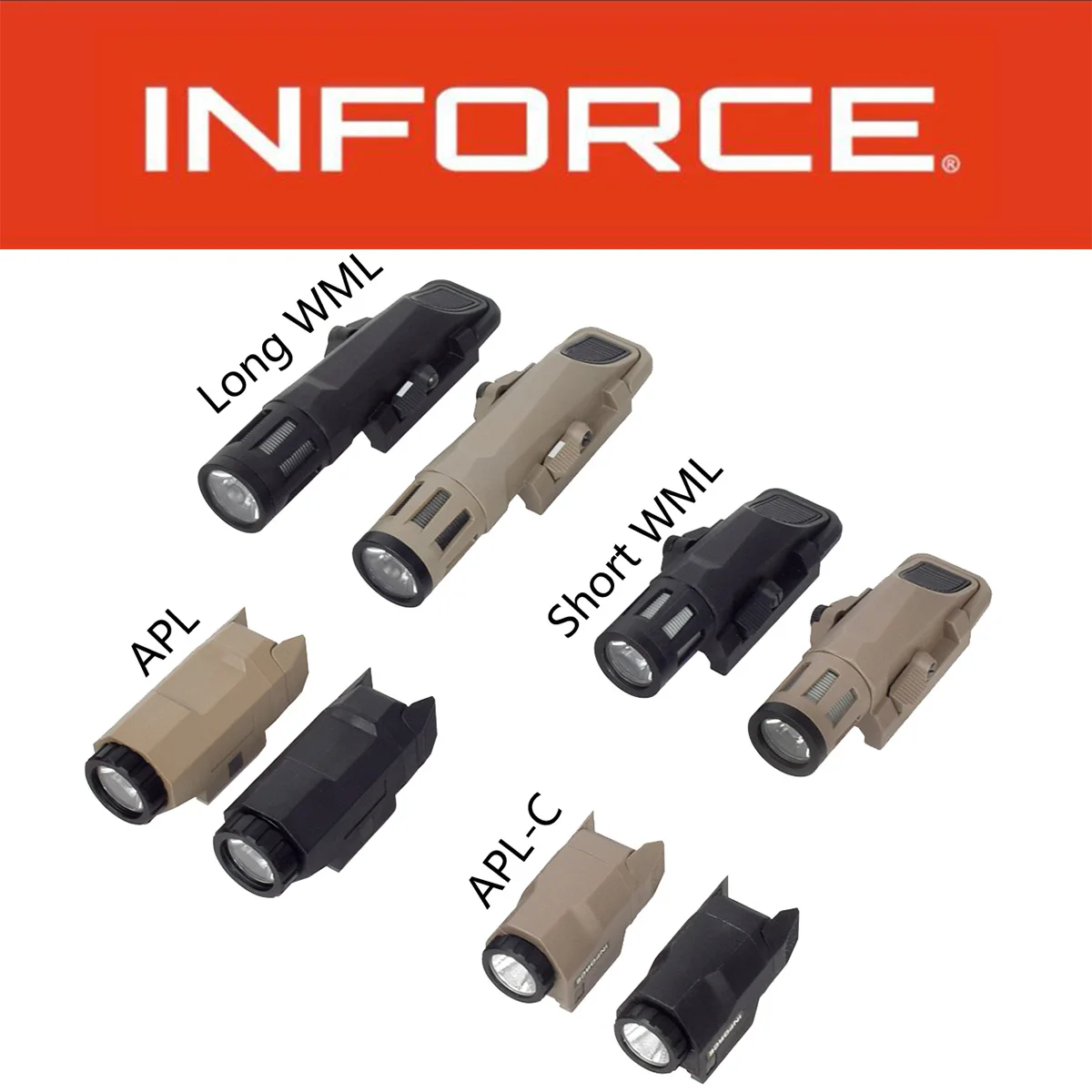 Linterna táctica INFORCE WML APL LED con protector lente nailon - imagen 4