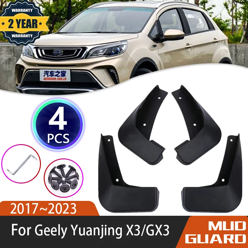 

4 PCS Car Mudguards For Geely Yuanjing X3 GX3 2017~2023 Car Mudflap Mud Guard Flaps Splash Flap Fenders Accessories Mud Flaps