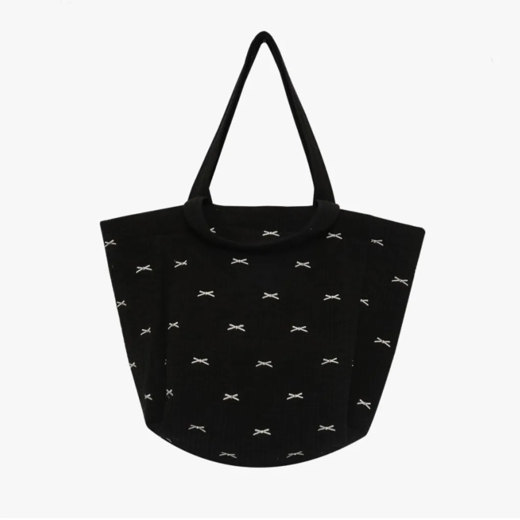 Coreano Ins Out Tote Bag portatile in cotone carrello rimorchio borsa lavabile grande capacità singola stanza mamma borsa passeggino borsa appesa