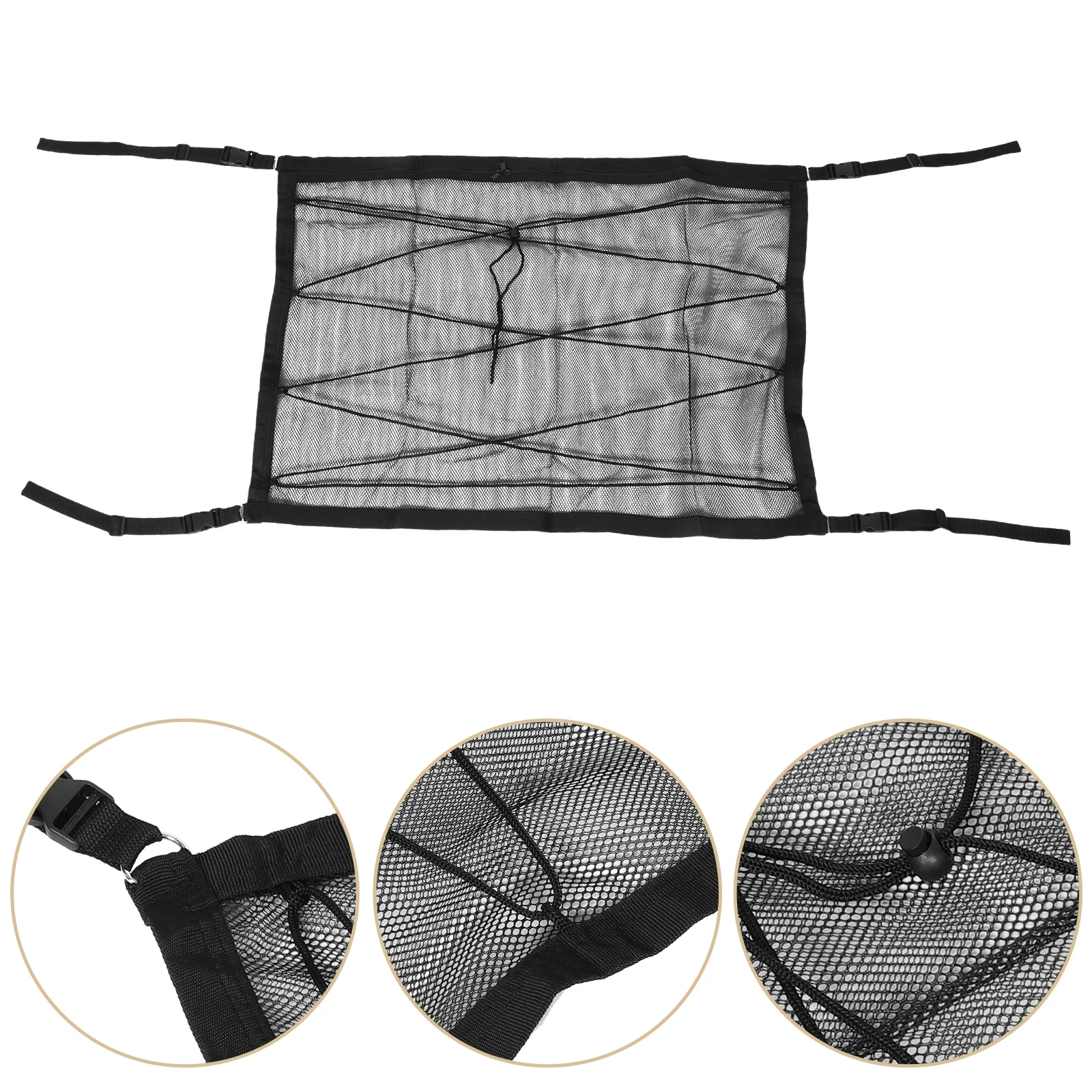 

Zipper Roof Luggage Net Ceiling Cargo Polyester Storage Camping Essentials