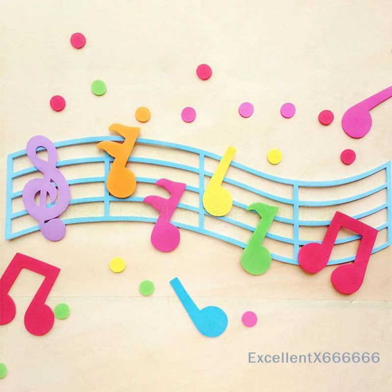 1Set Colorful Music Staples Set For Decorating A Baby's Music Corner For Kindergarten Daycare Decoration